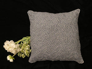 Dark grey net cushion cover