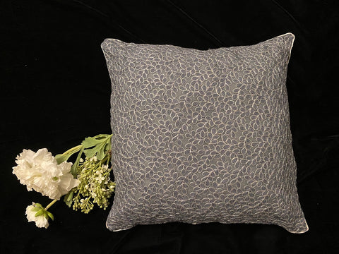 Dark grey net cushion cover