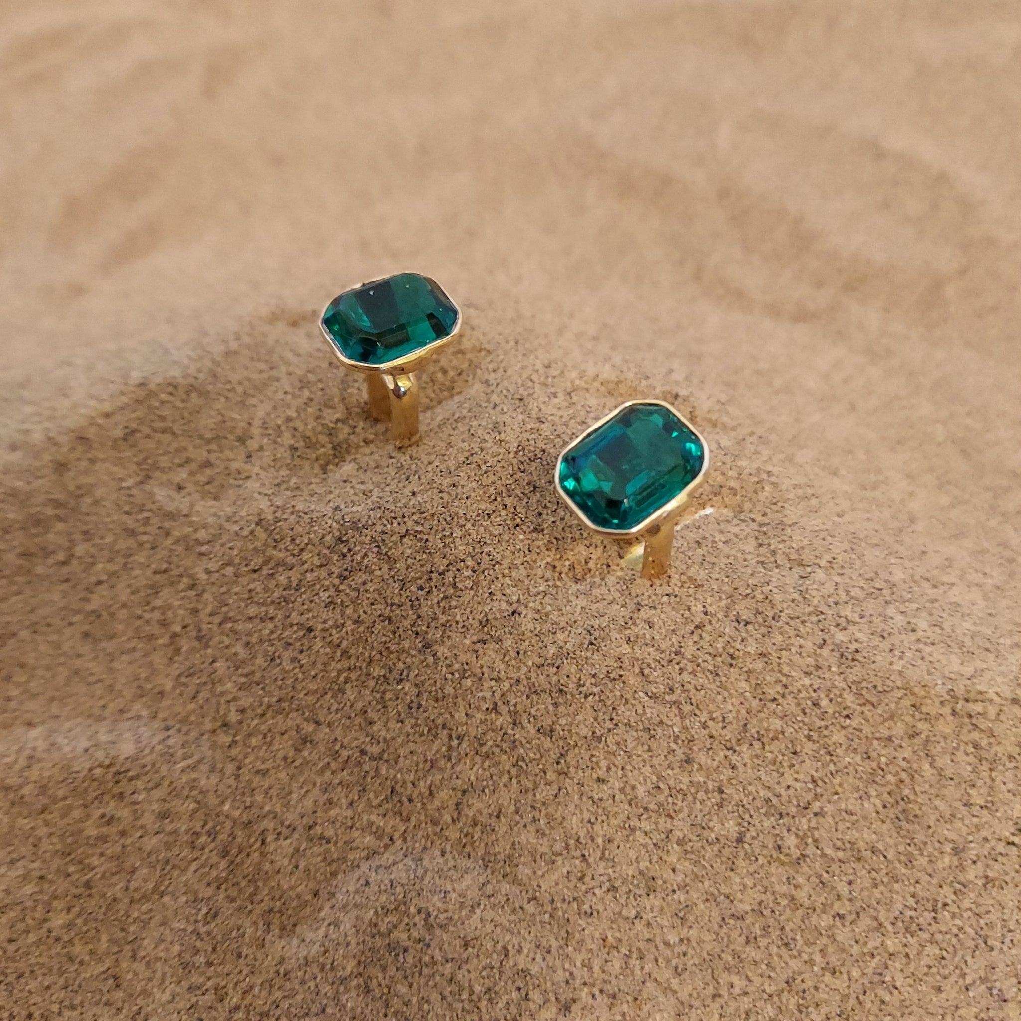 Emerald Golden Cufflinks