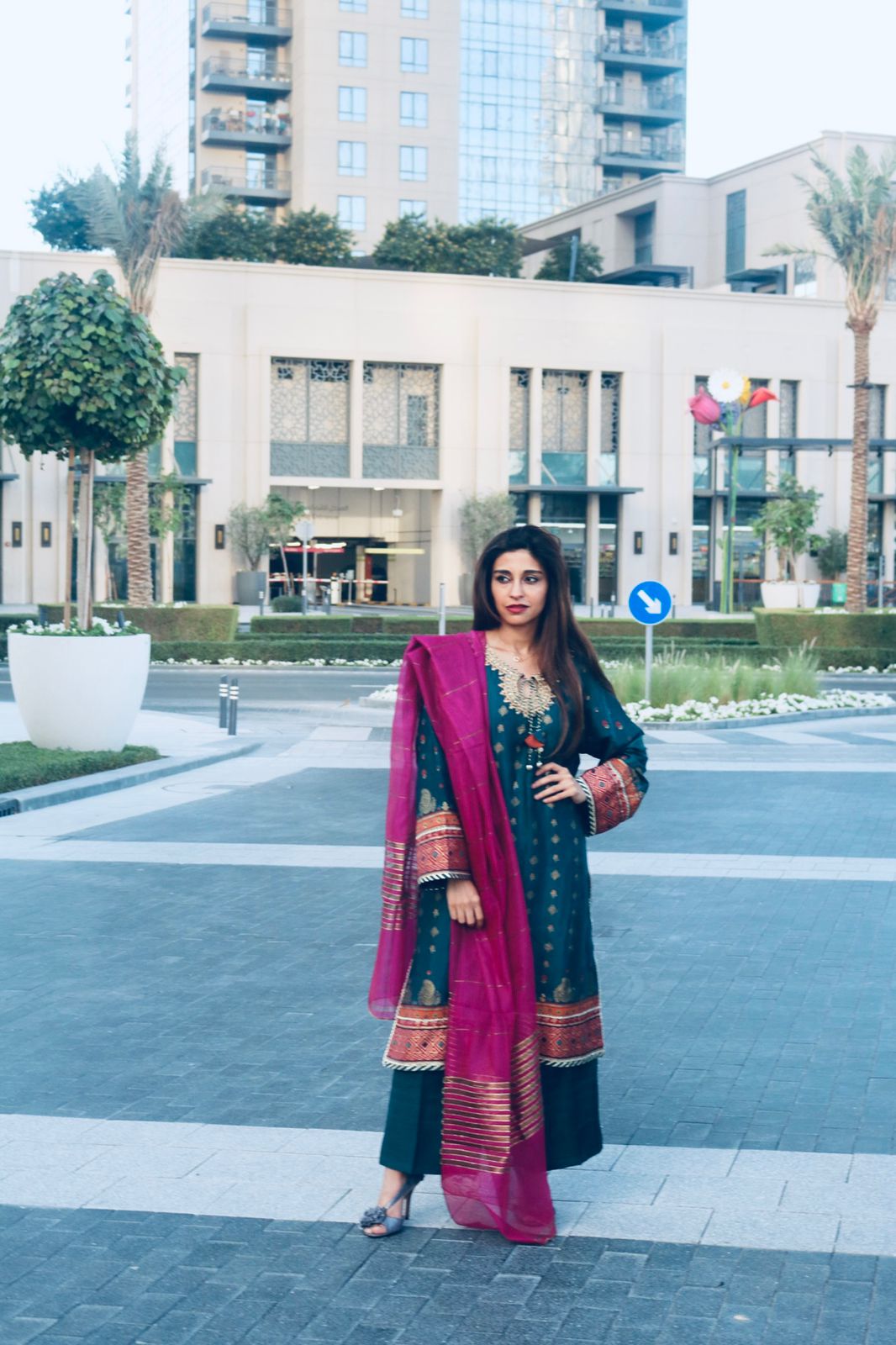 ChamakPati Suit Rani DeepGreen