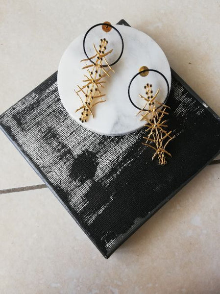 Crystal Gold Plated Earring