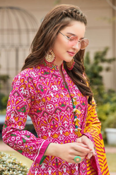Double Ikat Print Of Patola Anarkali Suit