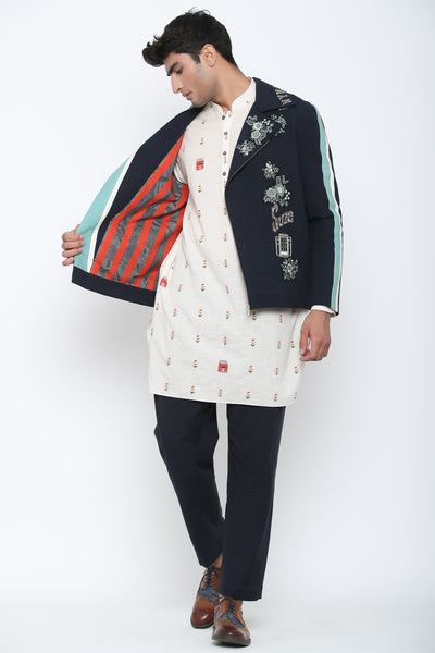 Cotton Slub Biker Jacket