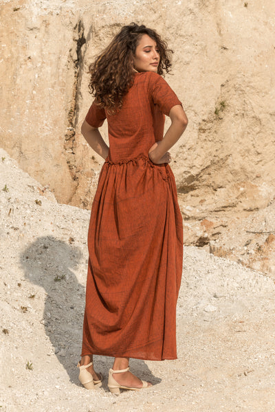 Brick Red Maxi Dress